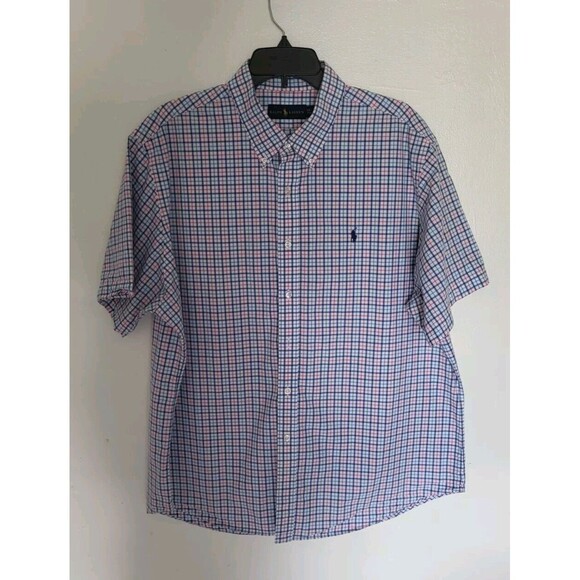 Ralph Lauren Other - Ralph Lauren  Men's Plaid Button Down Blue Classic Shirt Size XXL